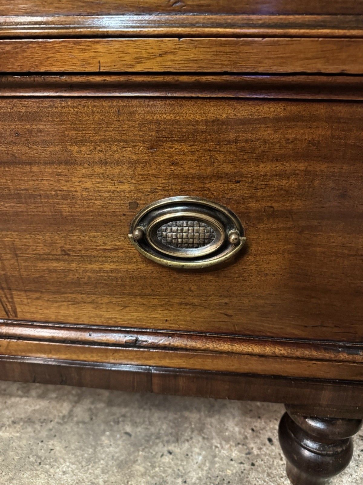 🚛 Large Antique / Georgian Mahogany Chest Of Drawers photo vinterior