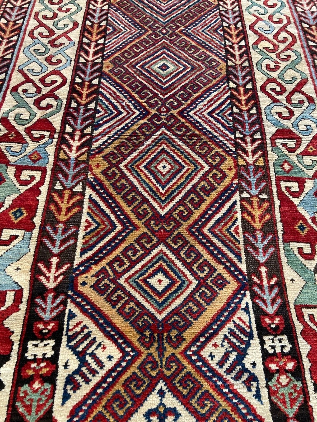 Antique Caucasian Rug 2.58m X 1.25m photo buy