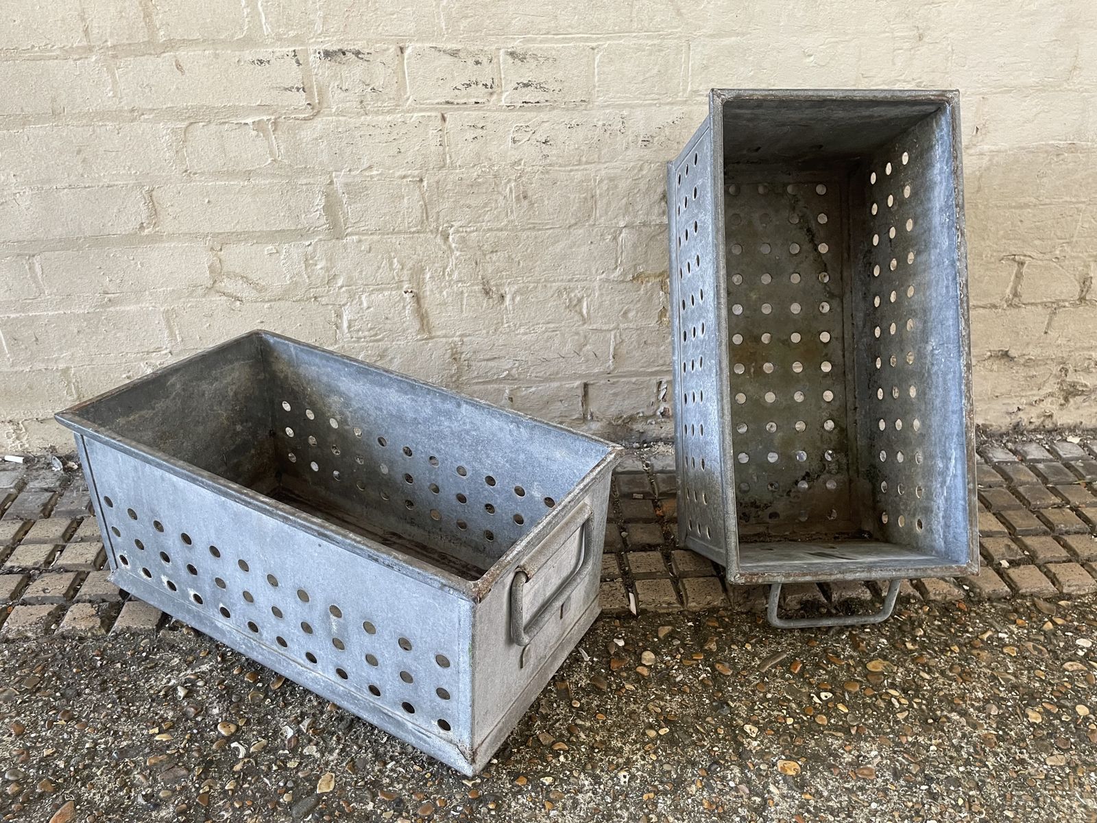Vintage Heavy Galvanised Dutch Tulip Bulb Box Planter photo buy