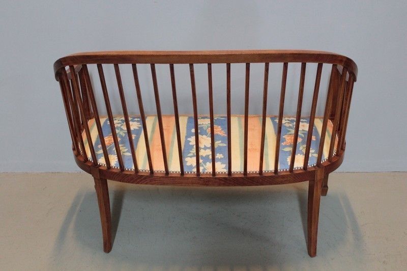 Art Deco Bench In Beech 20th photo vinterior