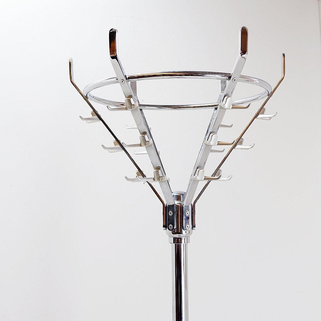 photo buy Industrial Coat Rack In Chrome In The Style Of Jacques Adnet, 1960s