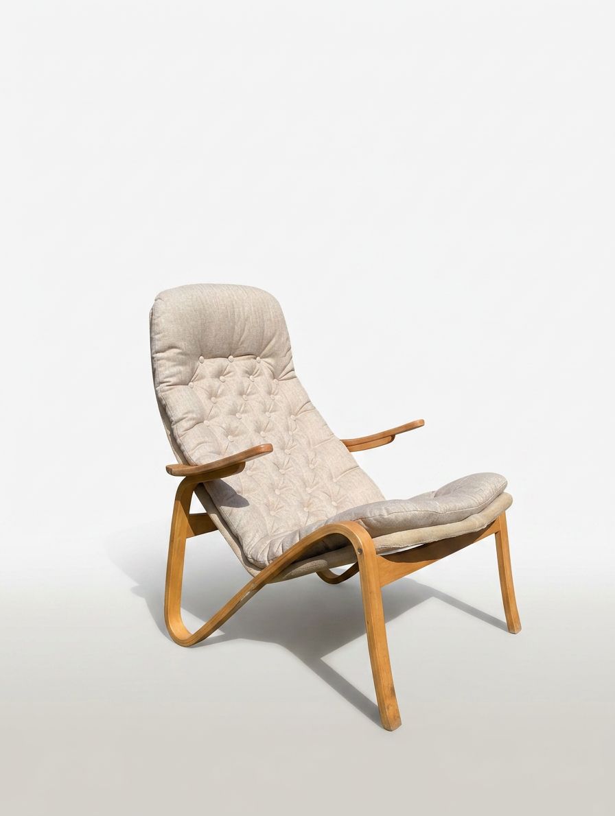 Vintage Swedish “Metro” Lounge Armchair By Sam Larsson For Dux, 1970s, New Upholstery, Mid‑Century Modern (Mcm)