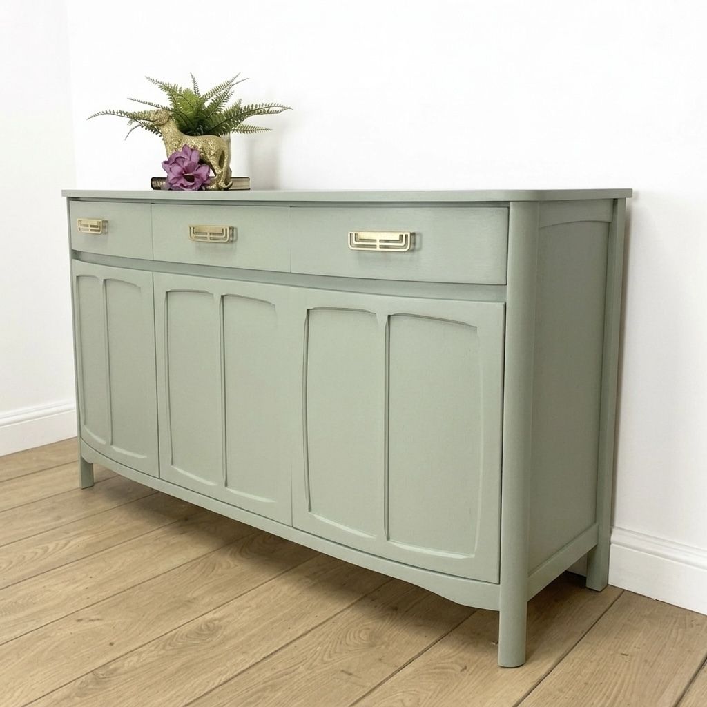 Pale Sage Green Mid Century Nathan Sideboard photo furniture