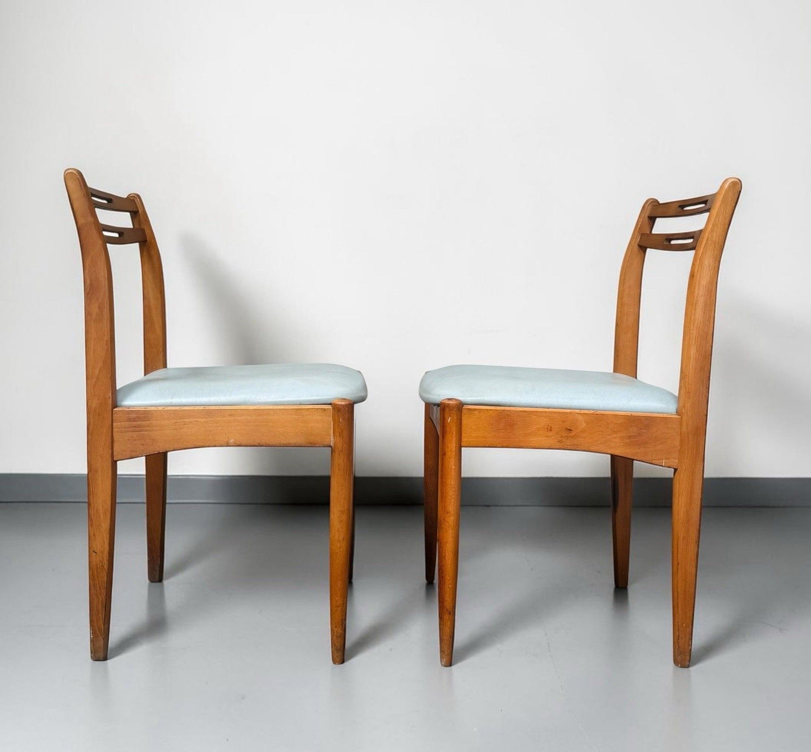 photo for sale Set Of Seven Teak Morris Of Glasgow Dining Chairs Danish Style Rare Mid Century
