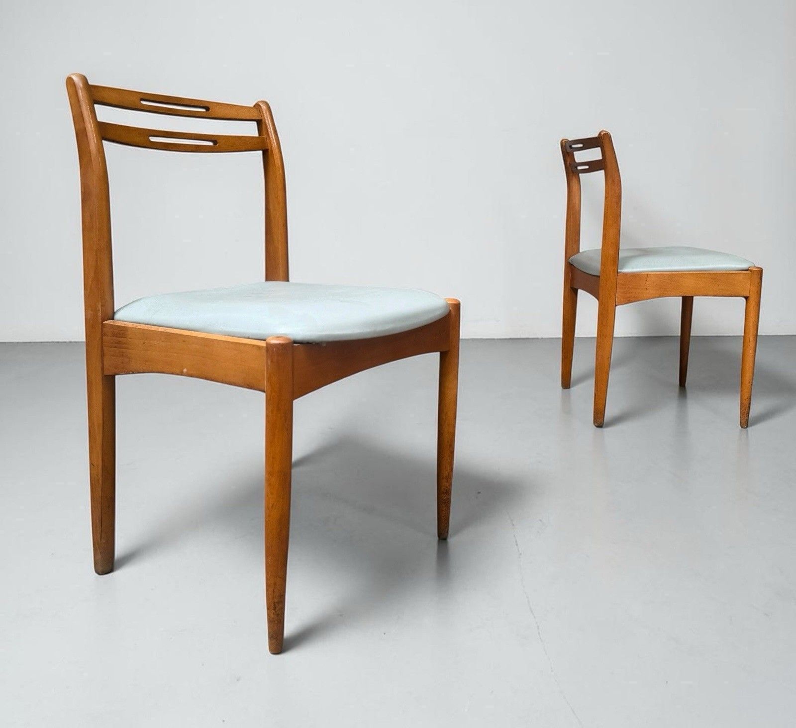 Furniture Set Of Seven Teak Morris Of Glasgow Dining Chairs Danish Style Rare Mid Century photo