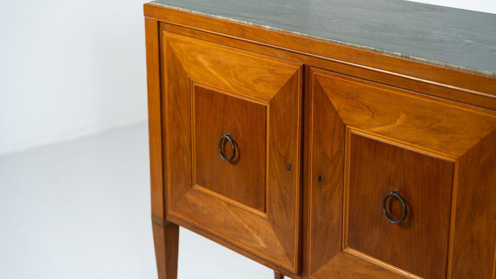 Mid Century Sideboard By Paolo Buffa , Wood And Marble , Italy , 1950s photo for sale
