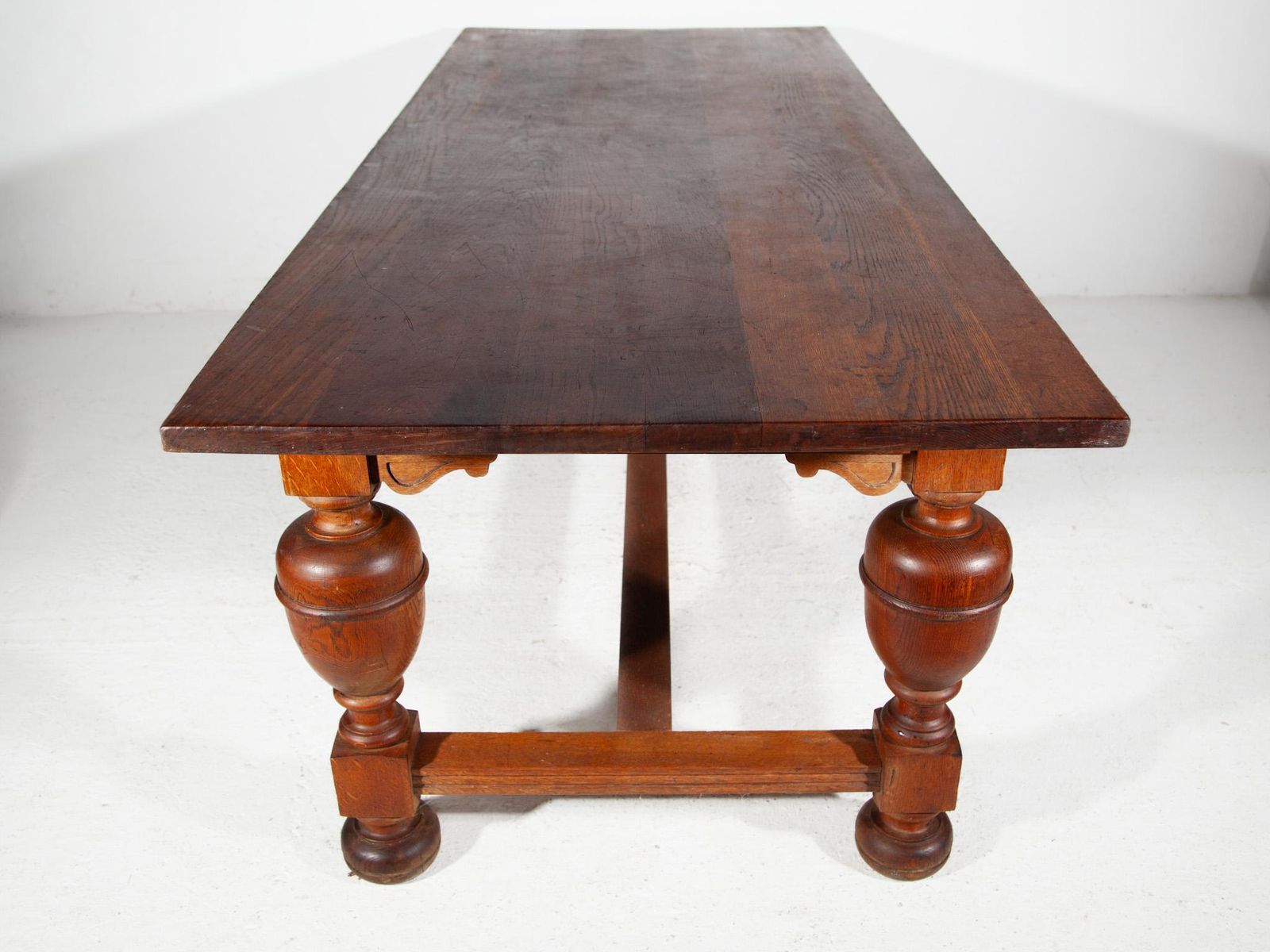 19th Century Hand Crafted Antique Oak Monastery Reading Table, France photo Furniture