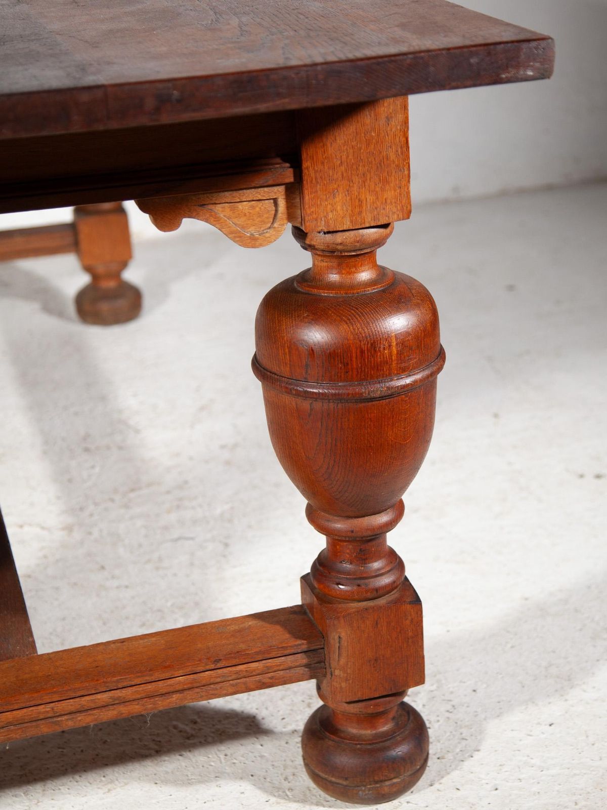 19th Century Hand Crafted Antique Oak Monastery Reading Table, France photo vinterior