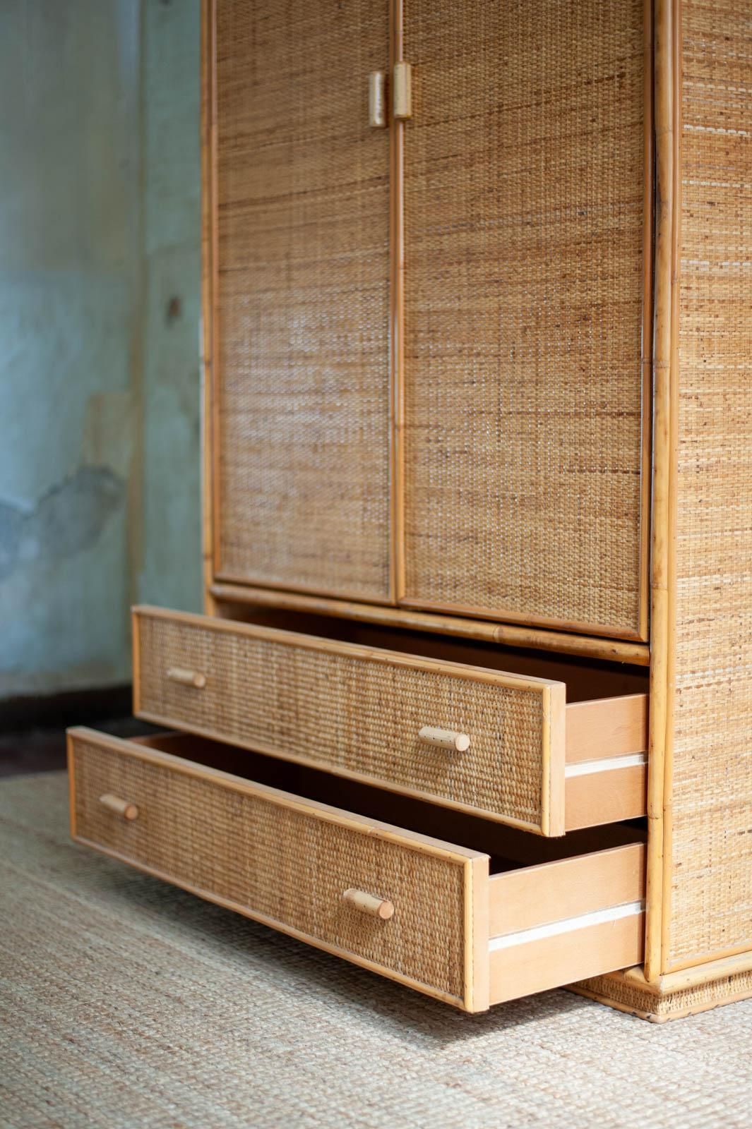 Bamboo Wardrobe By Southern Nurseries   1970s photo for sale