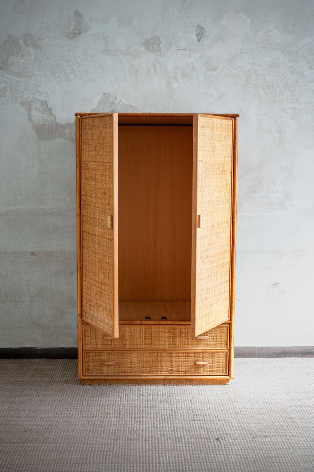 Bamboo Wardrobe By Southern Nurseries   1970s photo vintage