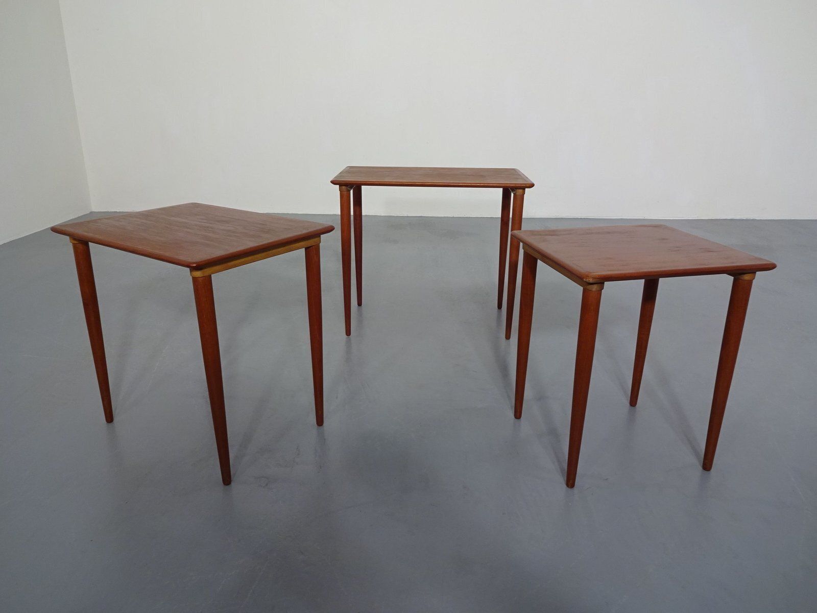Danish Teak Nesting Tables, 1960s, Set Of 3 photo vintage
