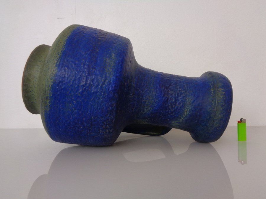 251.0 Large Majolika Ceramic 7317 Floor Vase By Fridegart Glatzle For Karlsruher Majolika, Germany, 1970s photo