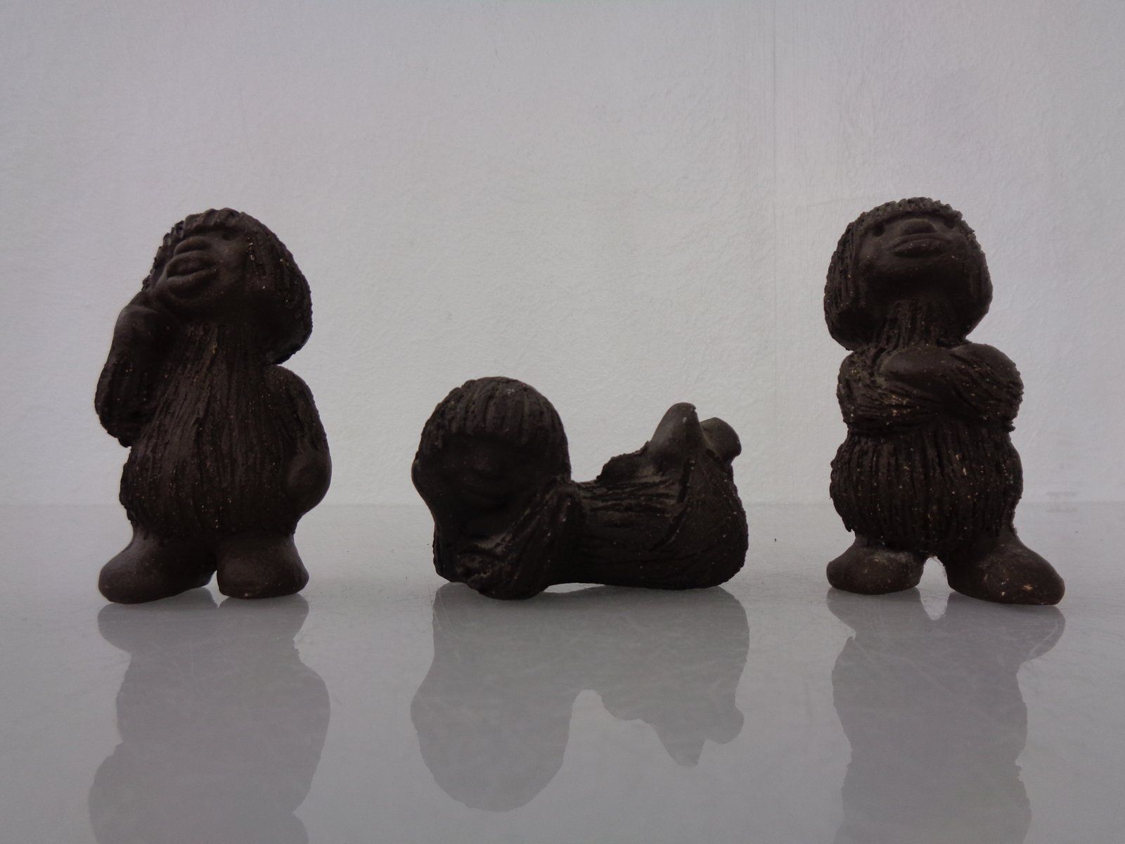 photo vintage Stoneware Troll Figures From Ramsing, Denmark, 1960s, Set Of 4