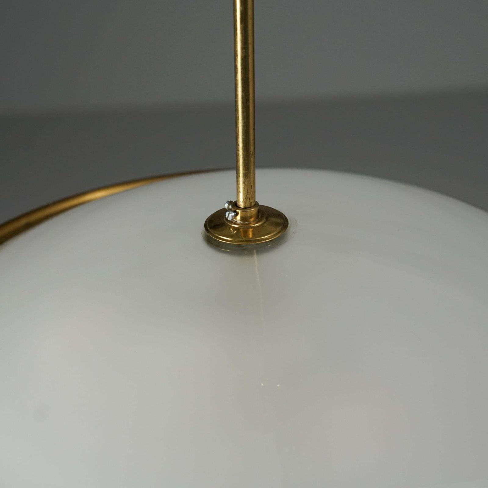 Rare Model 61 102 Pendant, Lisa Johansson Pape, Orno Oy, 1950s photo Lighting