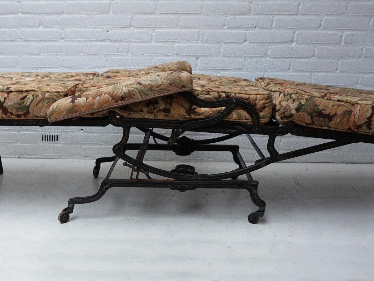 Adjustable Reclining Lounge Chaise Longue From Marks Co., New York, USA, 1890s photo 1861.0