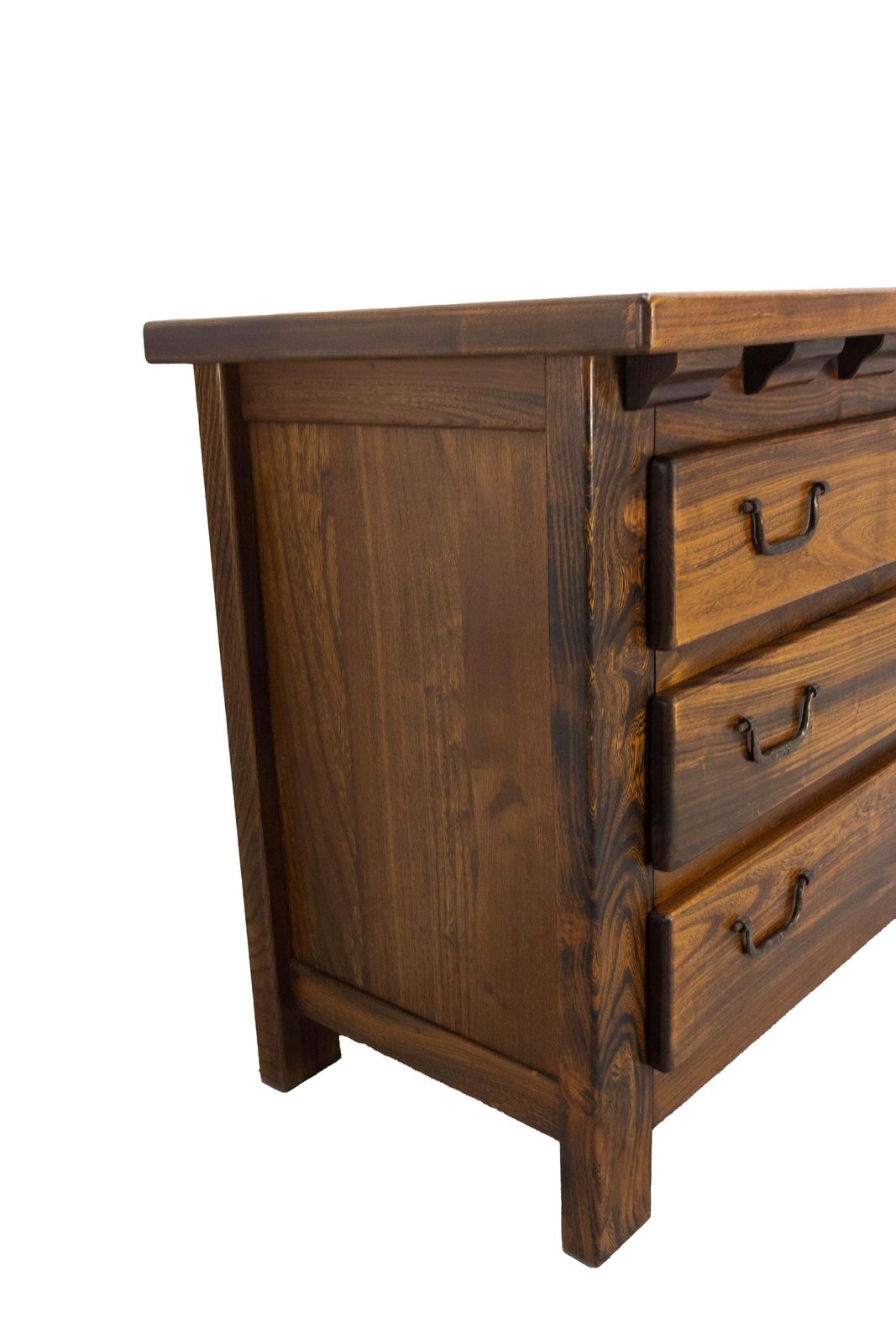French Brutalist Style Elm Commode Chest Of Drawers, Circa 1970 photo Furniture