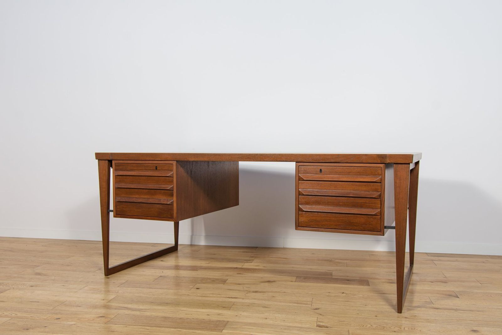 Model 70 Desk In Teak By Kai Kristiansen For Feldballes Møbelfabrik, Denmark, 1960s photo furniture