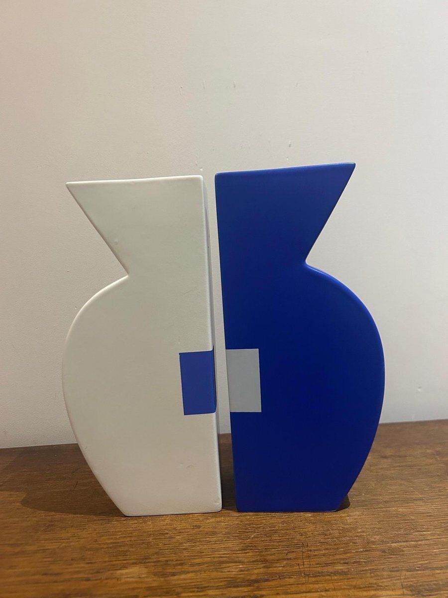 Postmodern Ceramic Vases, 1980s, Set Of 2 photo buy