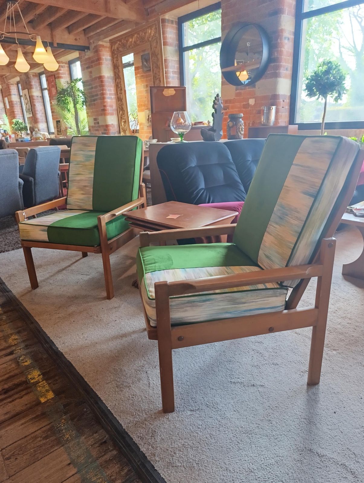 1960s Centa Lounge Armchair | Solid Teak Frame | Newly Upholstered In Green Velvet photo Furniture