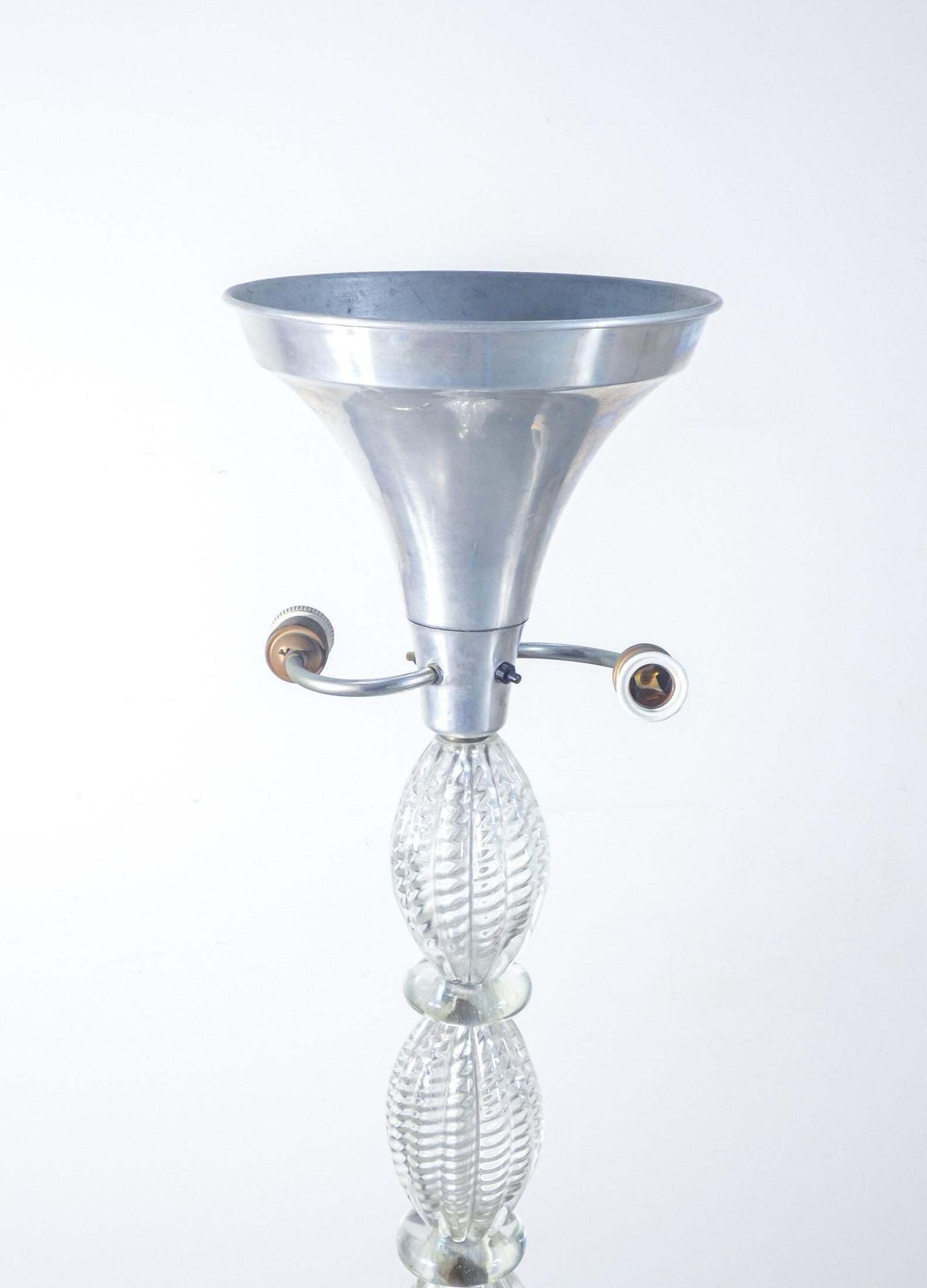 Barovier & Toso Three Lumen Blown Glass Floor Lamp. Murano, 40s photo vinterior