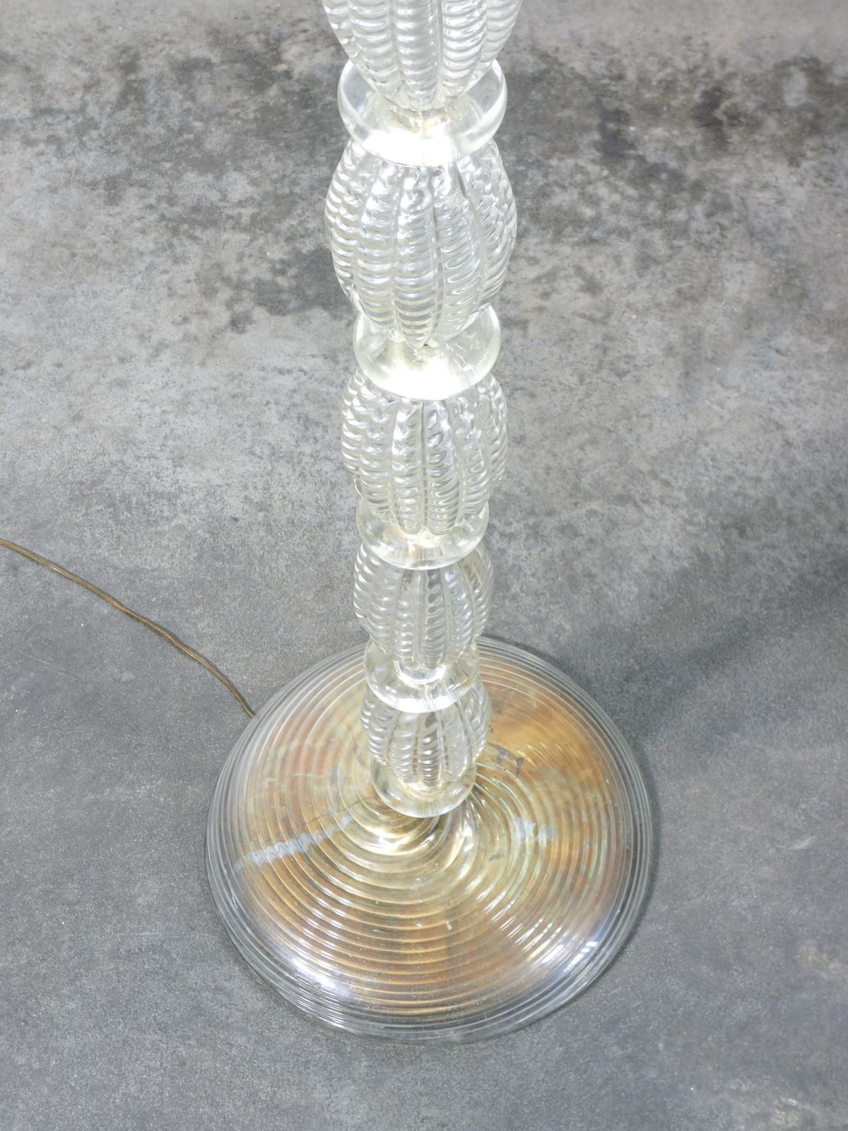 photo furniture Barovier & Toso Three Lumen Blown Glass Floor Lamp. Murano, 40s