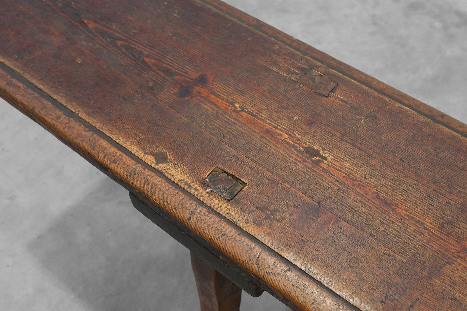 Large 19th Century Wabi Sabi Wooden Bench, Japan photo vintage