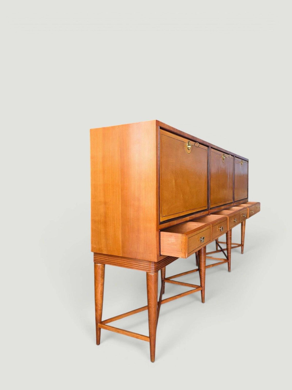 photo vintage Italian Mid Century Sideboard Or Bar Cabinet , 1950s