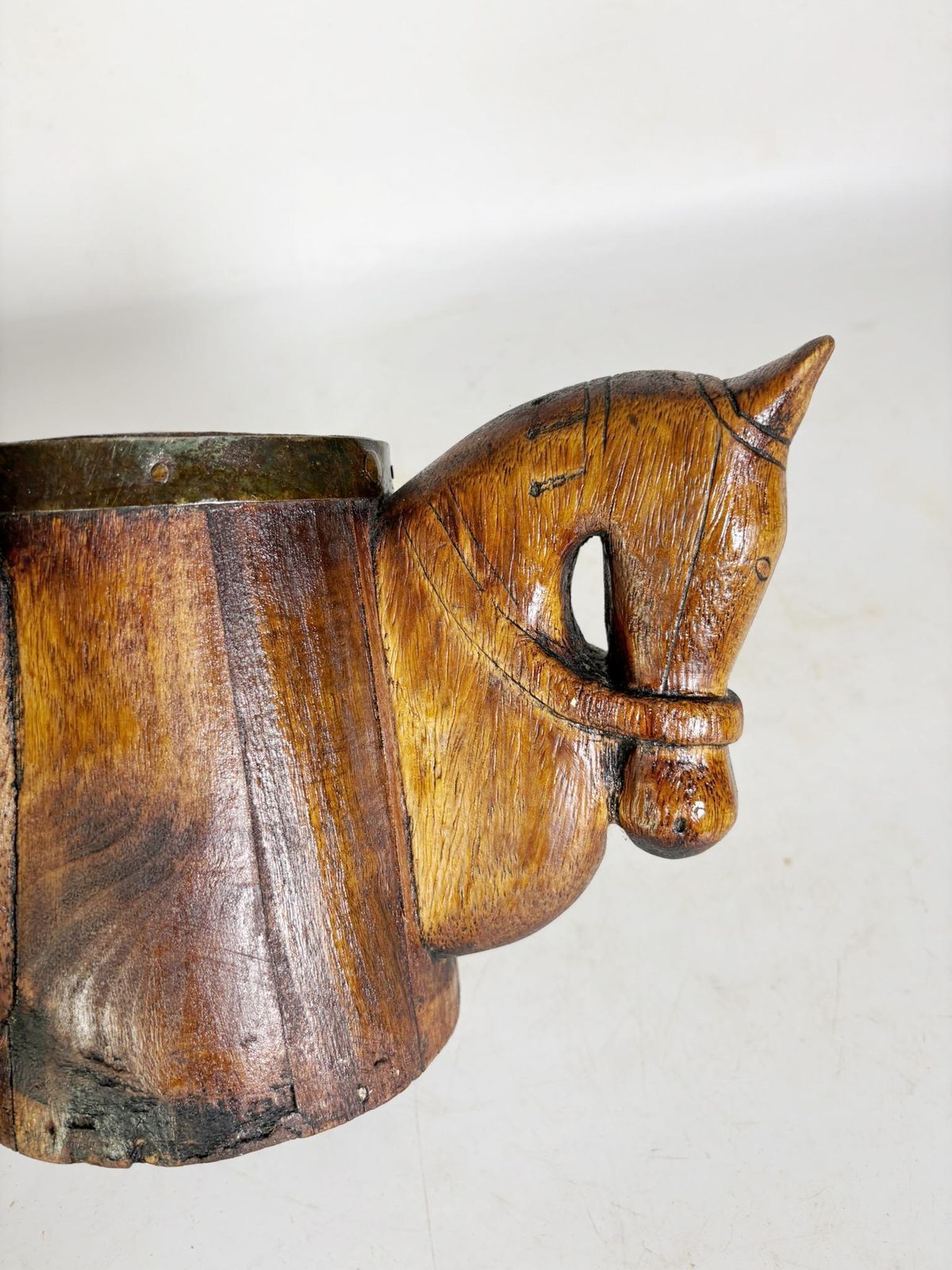 Wooden Pen Holder With Horse Heads, France, 1960 photo 477.0