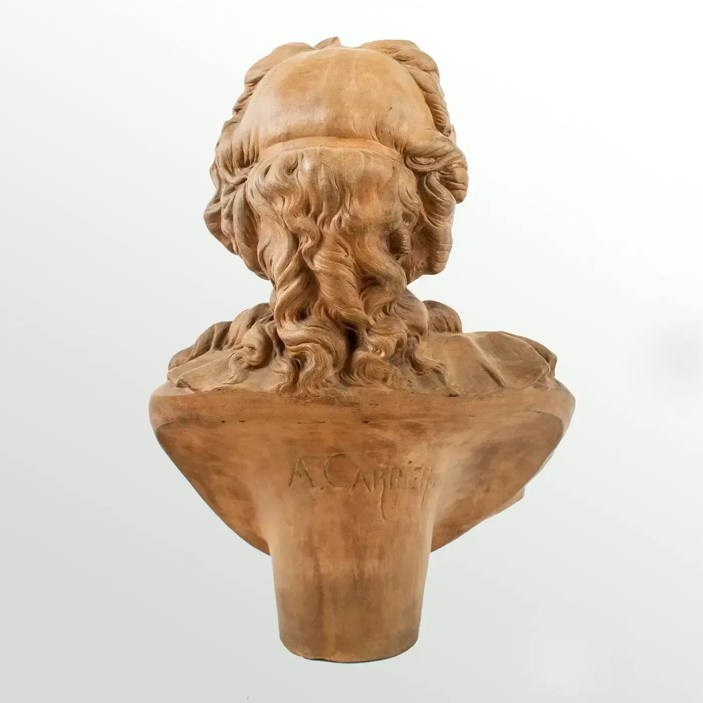 Albert Ernest Carrier Belleuse (1824 – 1887) Terracotta Bust Of A Young Woman photo for sale