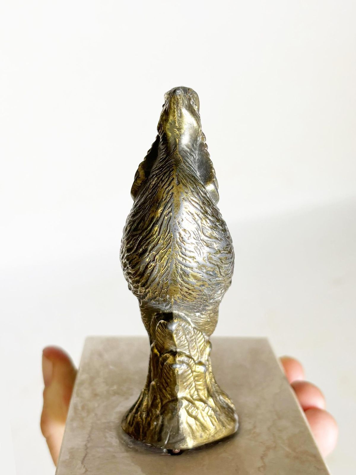 Pair Of Rooster Bookends, Marble, Brass, France, 1950 photo buy