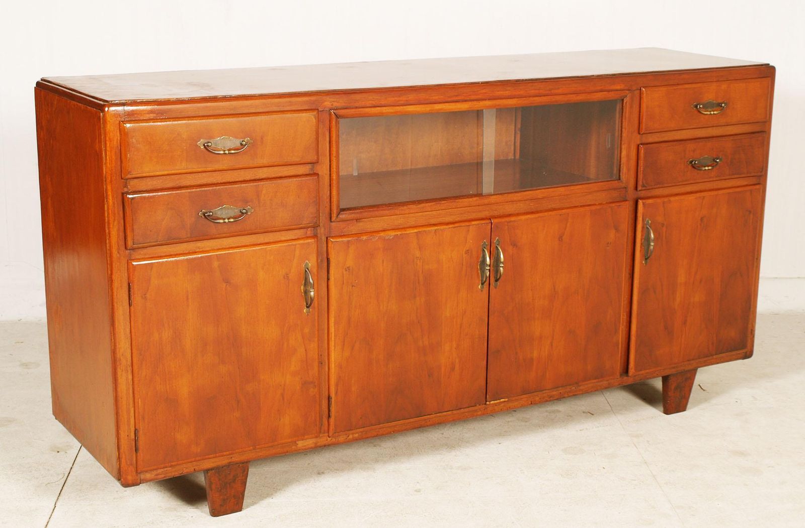 Italian Rationalist Sideboard With Display Cabinet, By Meroni & Fossati, Lissone photo furniture