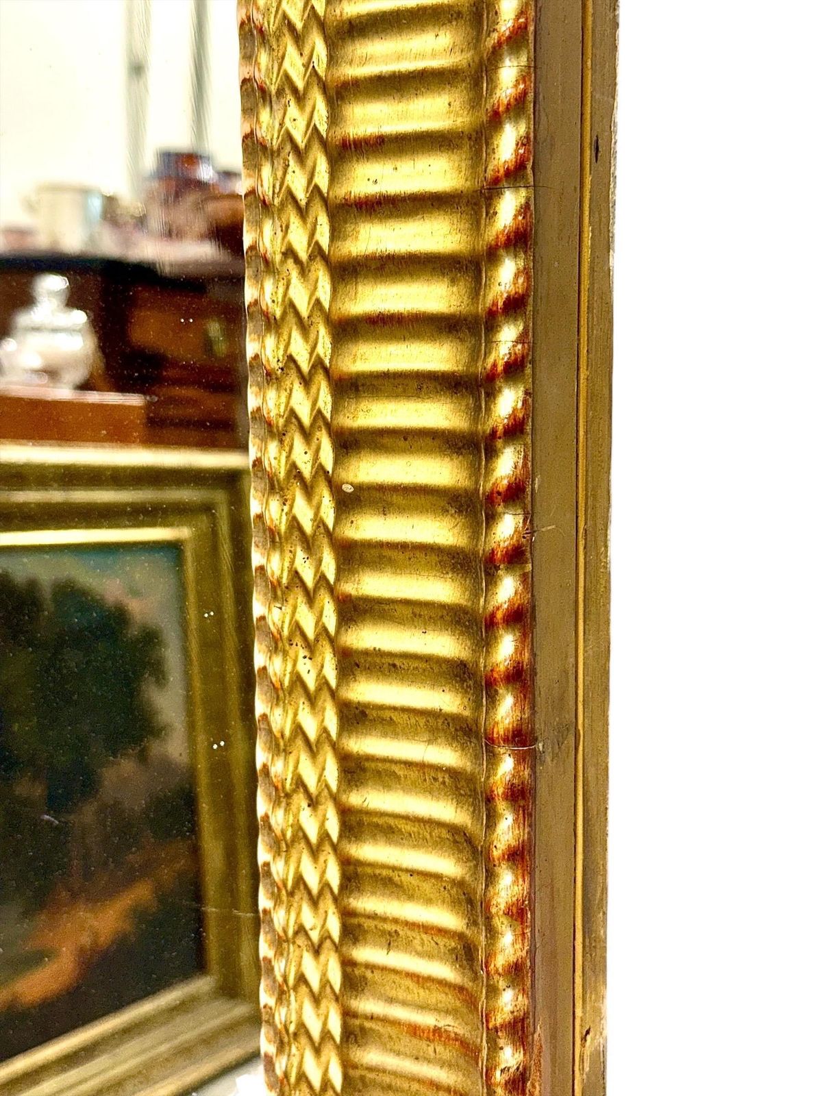 19th Century French Rectangular Giltwood Louis Philippe Mirror photo Home Decor