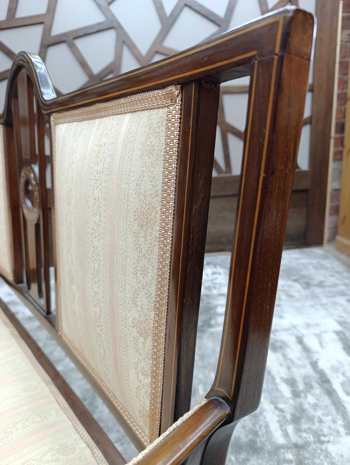 Edwardian Mahogany Salon Suite | Mother Of Pearl Inlay | Early 20th Century photo buy