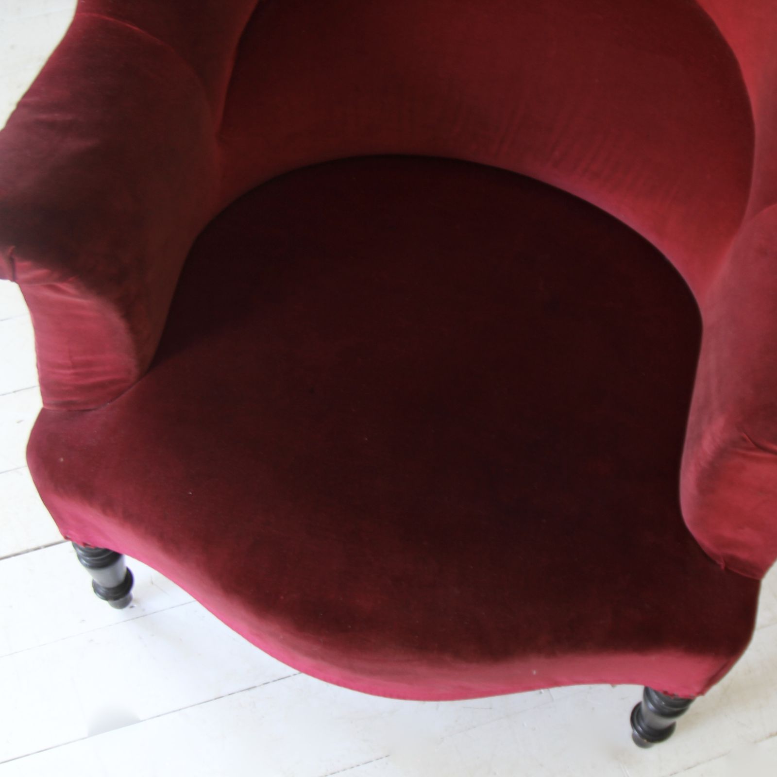 19th Century Antique French Armchair In Red Velvet Upholstery photo 418.0