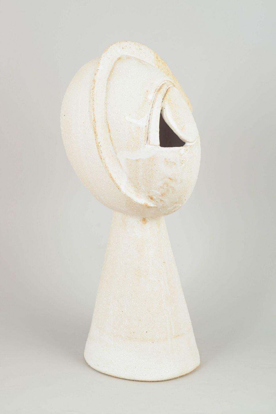 Christina Muff, Contemporary Danish Ceramic Artist. Cubist Stoneware Bust, 2025 photo for sale