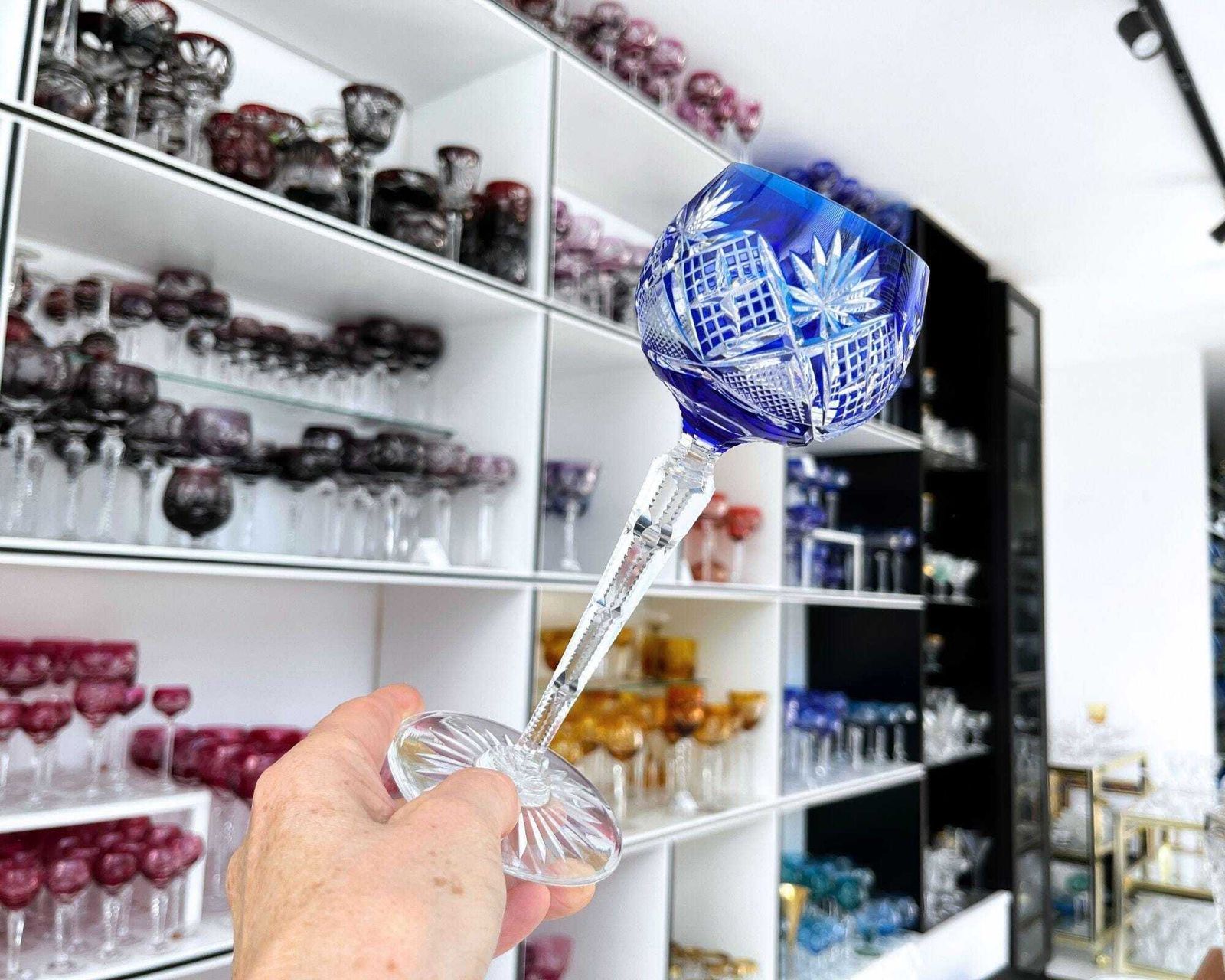 Val Saint Lambert | Kobaltblauw Glas | 2-delig photo furniture