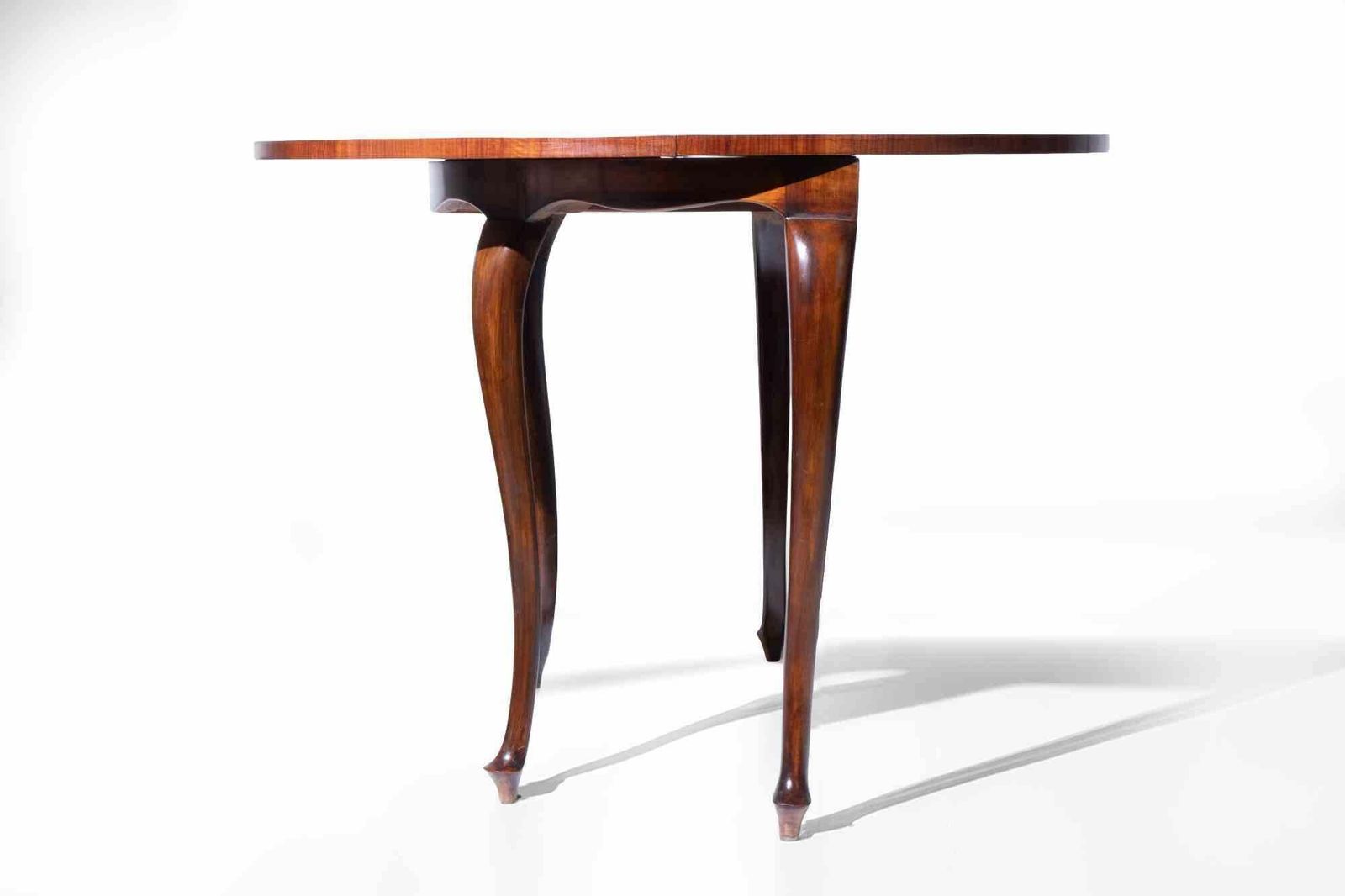 Vintage Walnut George III Style Demi Lune Folding Game Table  England 1950s photo 751.0