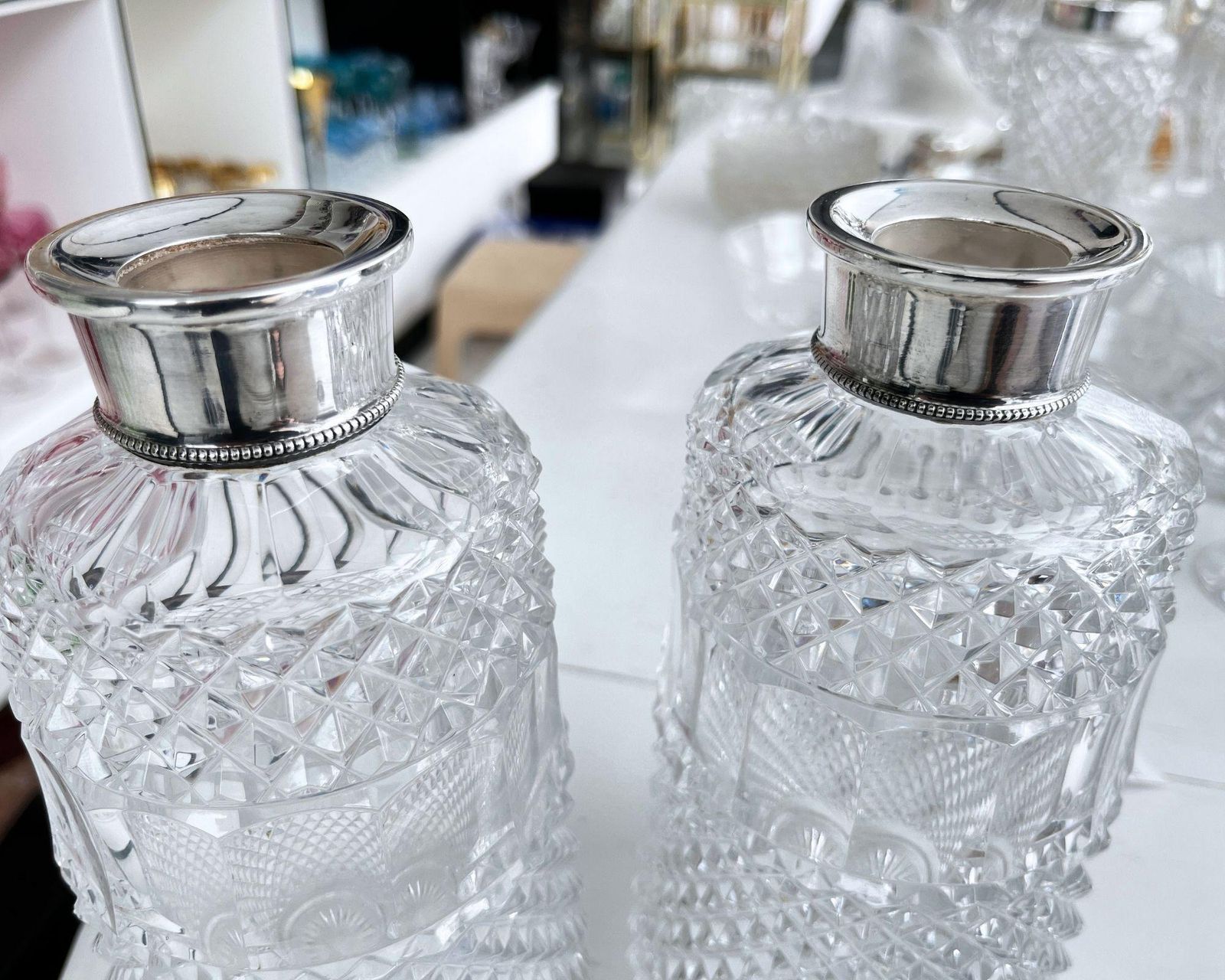 Whisky Karaf | Set Van Twee (2) | Kristallen Karaf photo Woonaccessoires