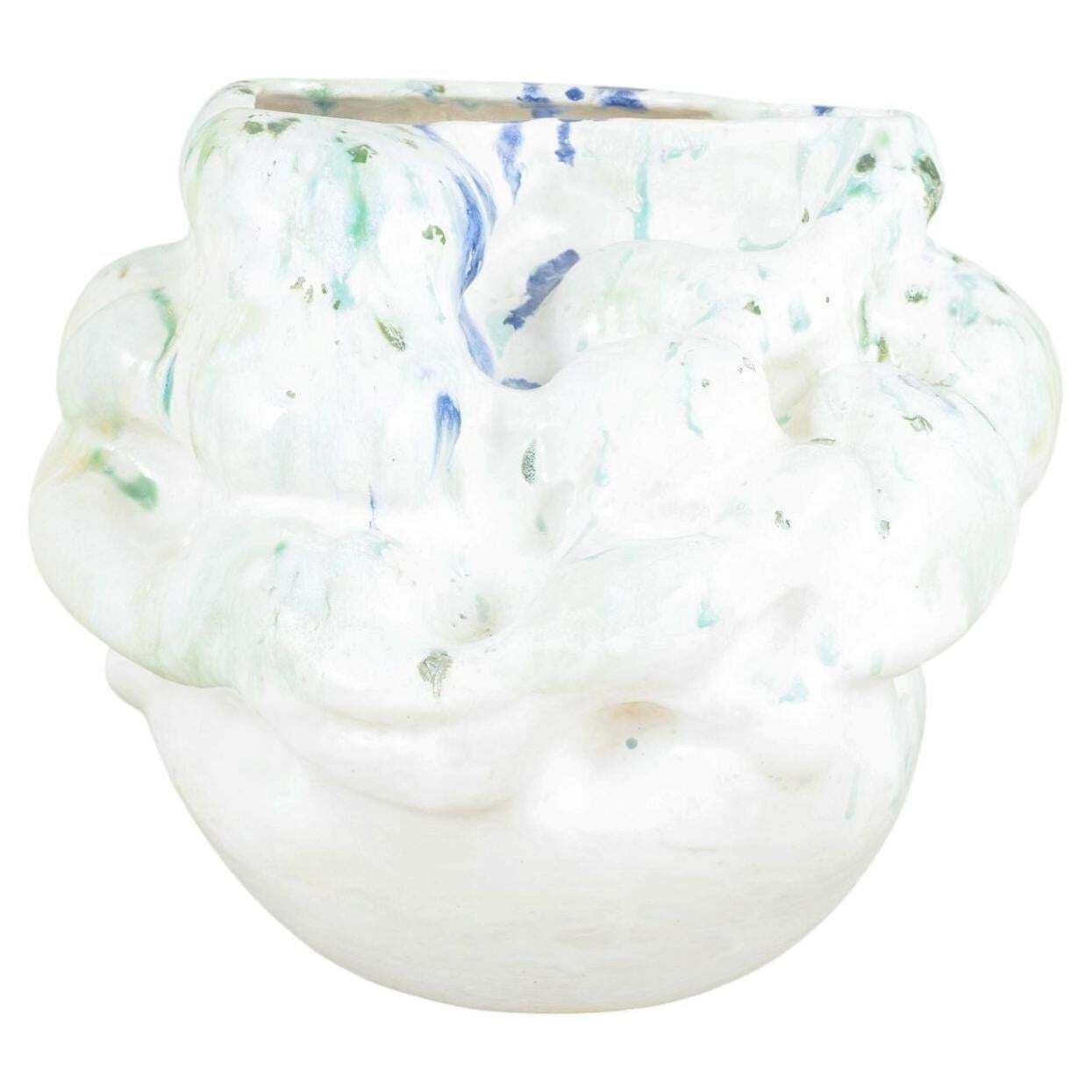 Christina Muff, artiste céramiste danoise contemporaine. Grand vase en grès rond