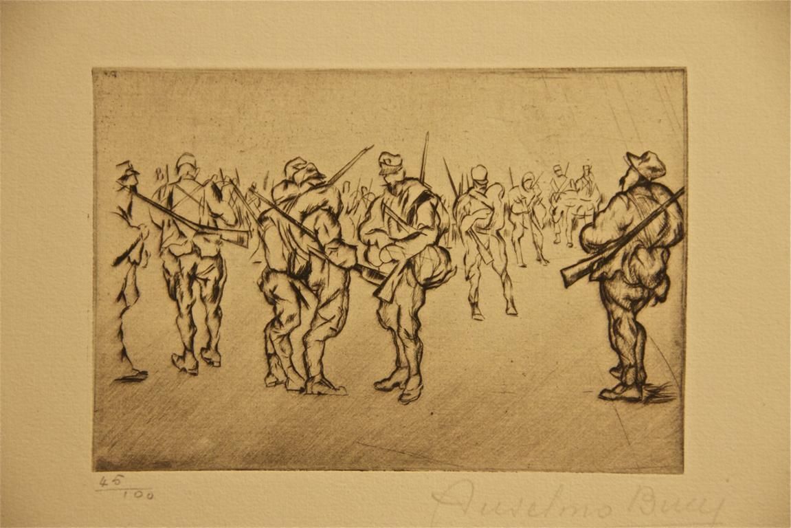 Anselmo Bucciles Paillus   Etching By Anselmo Bucci   19171917