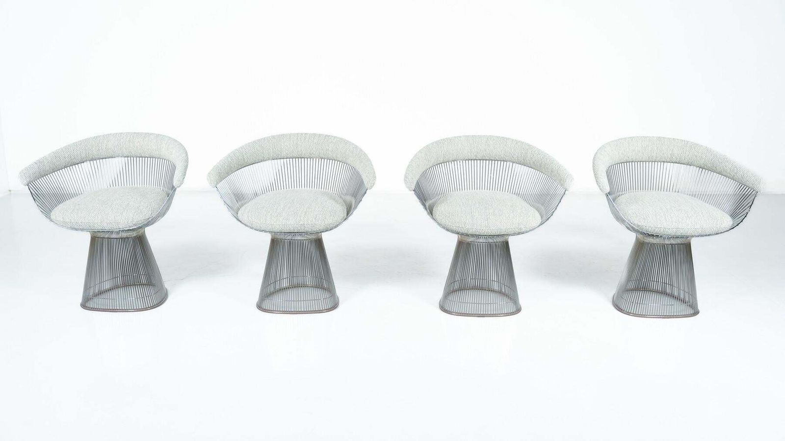 Set Of 4 Chairs Warren Platner For Knoll International, 1960s photo furniture