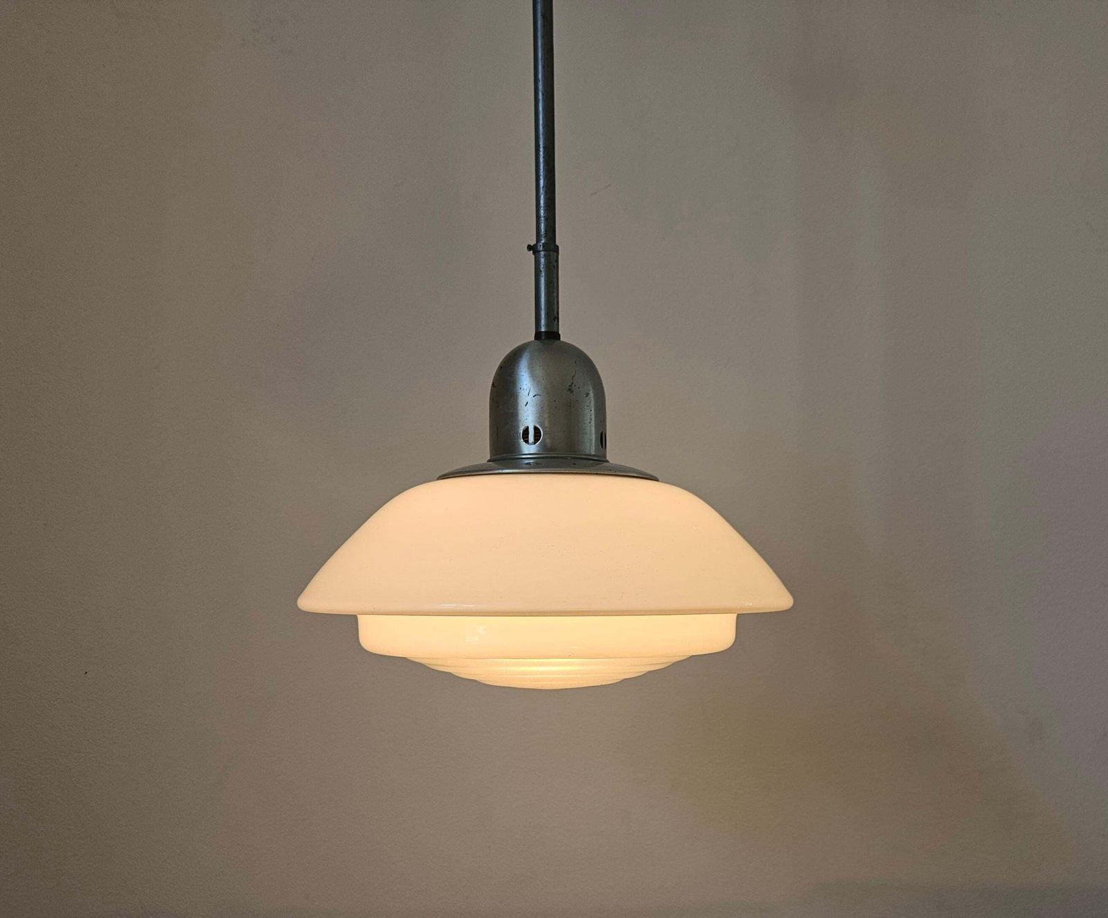 photo buy Rare Art Deco Bauhaus Or Functionalism Glass Pendant, Franta Anyz, 1930s