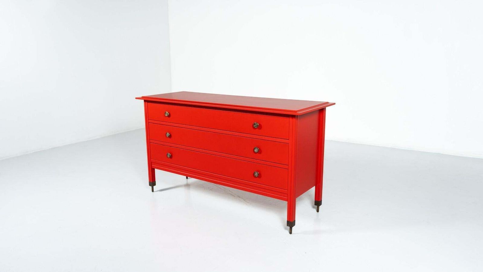 Red Chest Of Drawers By Carlo De Carli, Italy, 1960s photo furniture