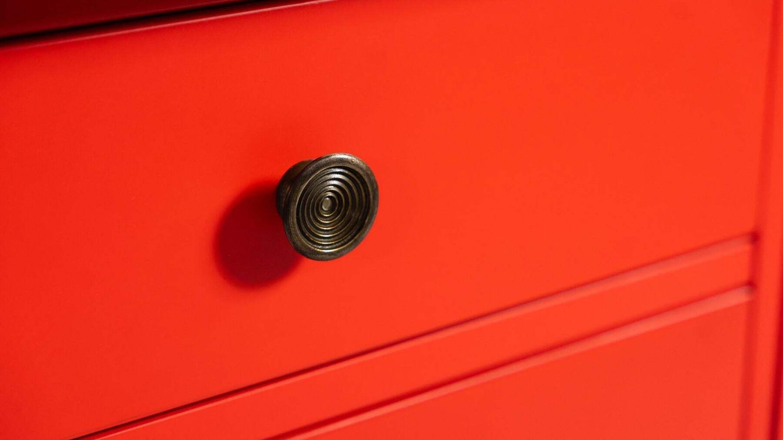 Red Chest Of Drawers By Carlo De Carli, Italy, 1960s photo vintage