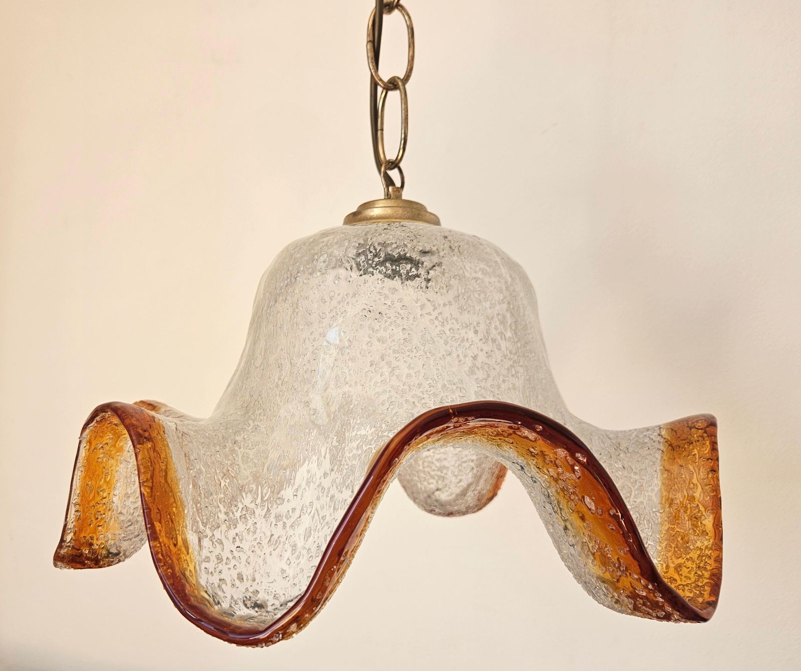 Midcentury Rare Chandelier Mazzega, Murano Glass, Italy, 1970s photo Lighting