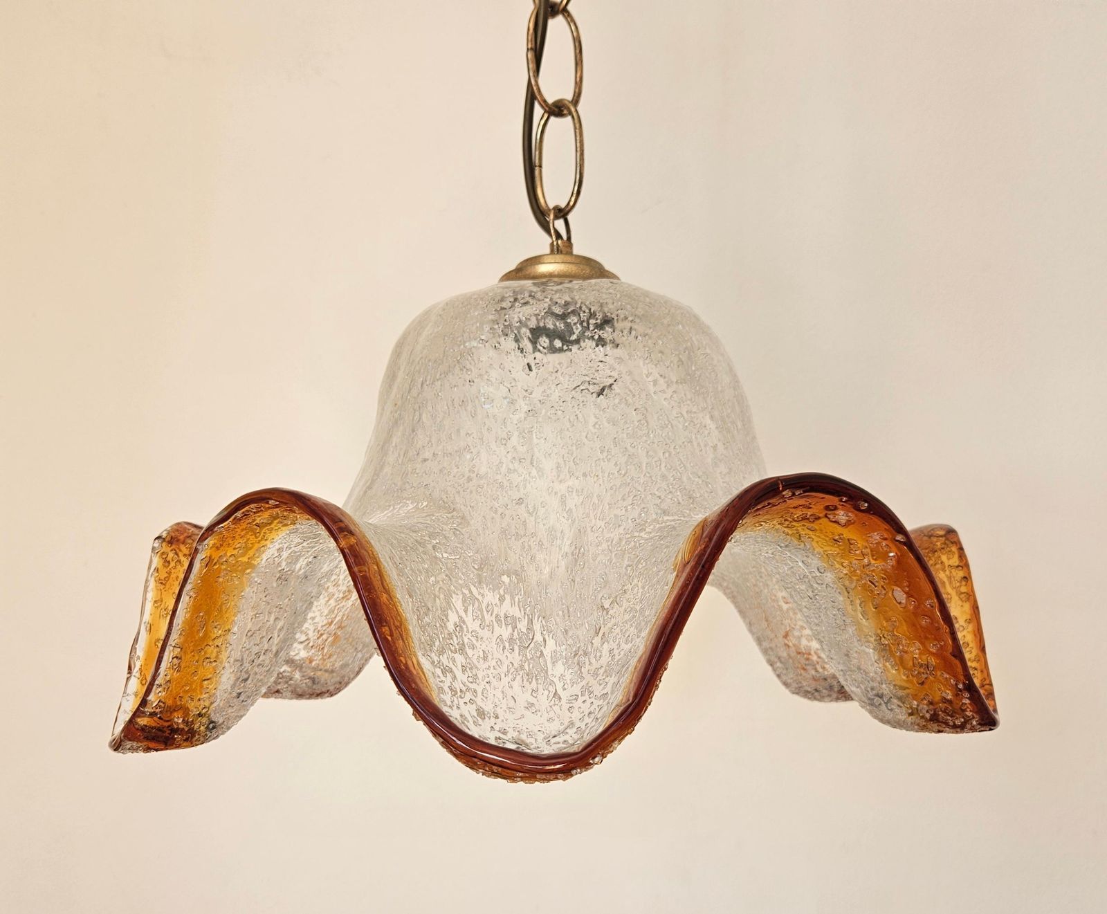 Midcentury Rare Chandelier Mazzega, Murano Glass, Italy, 1970s photo vintage