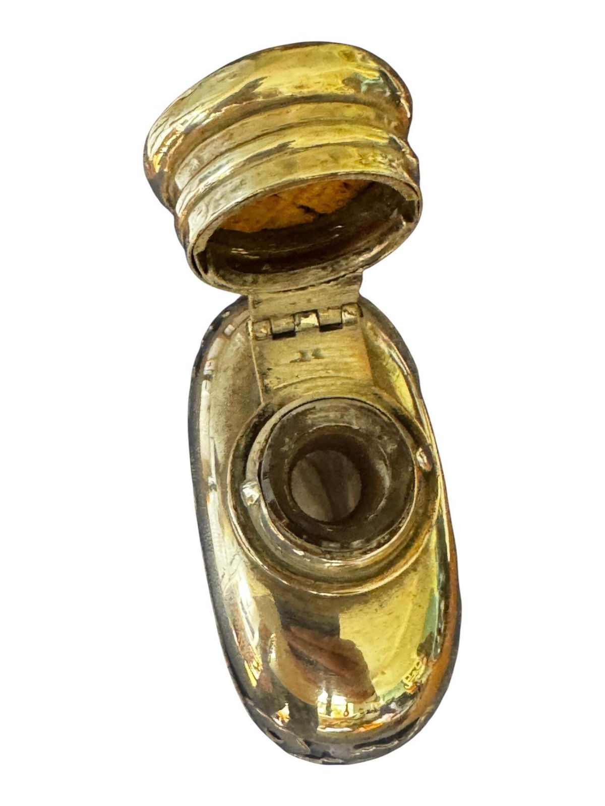 An Early 20th Century Art Nouveau Style Silver Overlaid Glass Flask photo buy