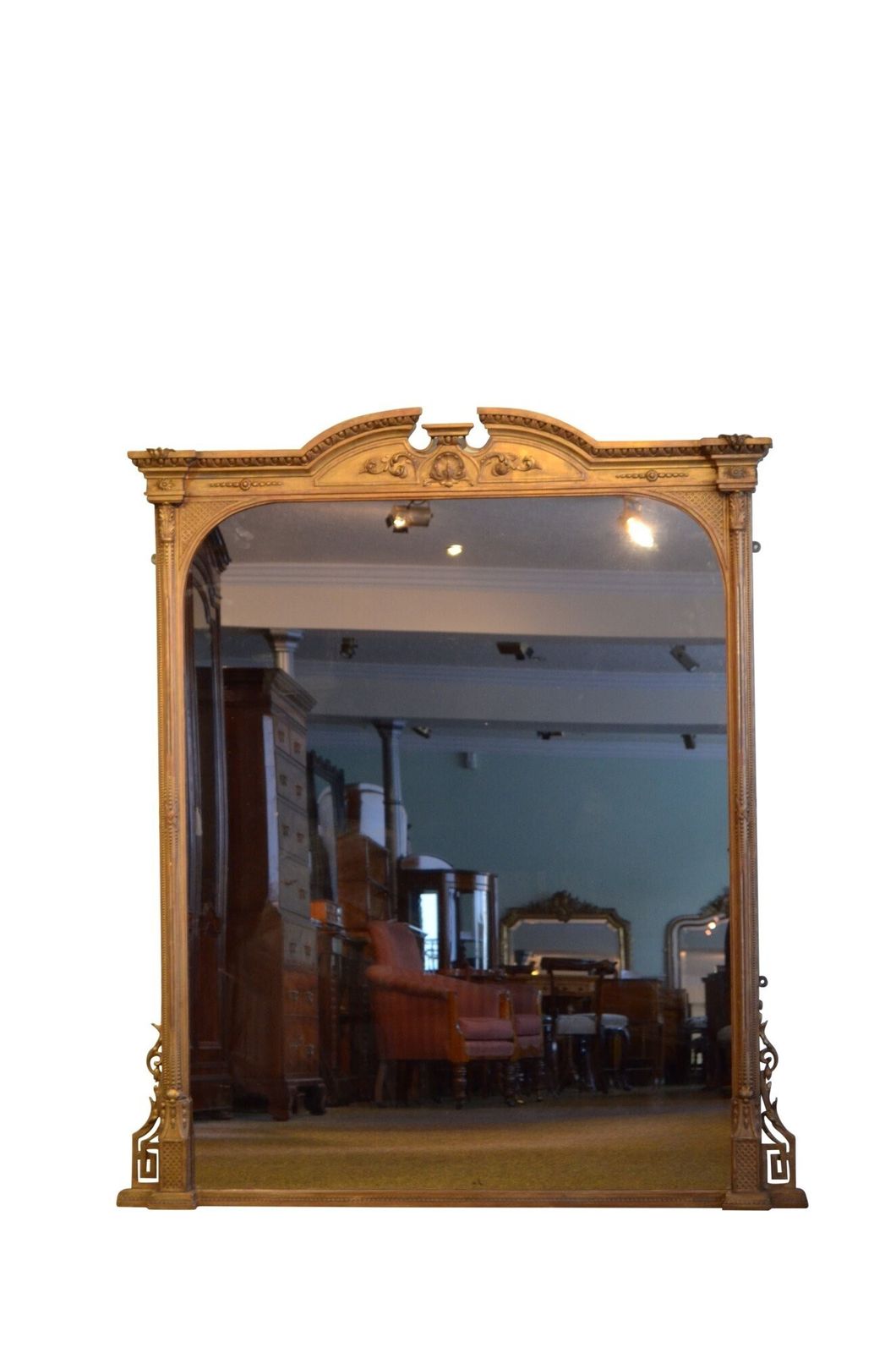 Large Giltwood Wall Mirror Overmantel H169cm photo 3125.0