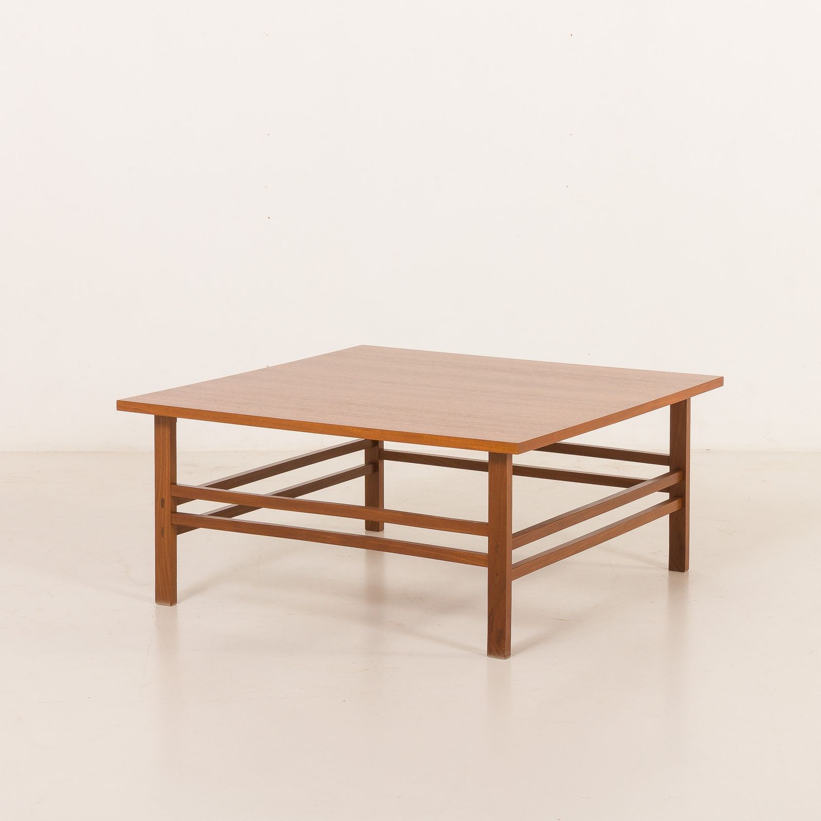 Scandinavian Mid Century Square Teak Coffee Table, Denmark 1970s photo for sale