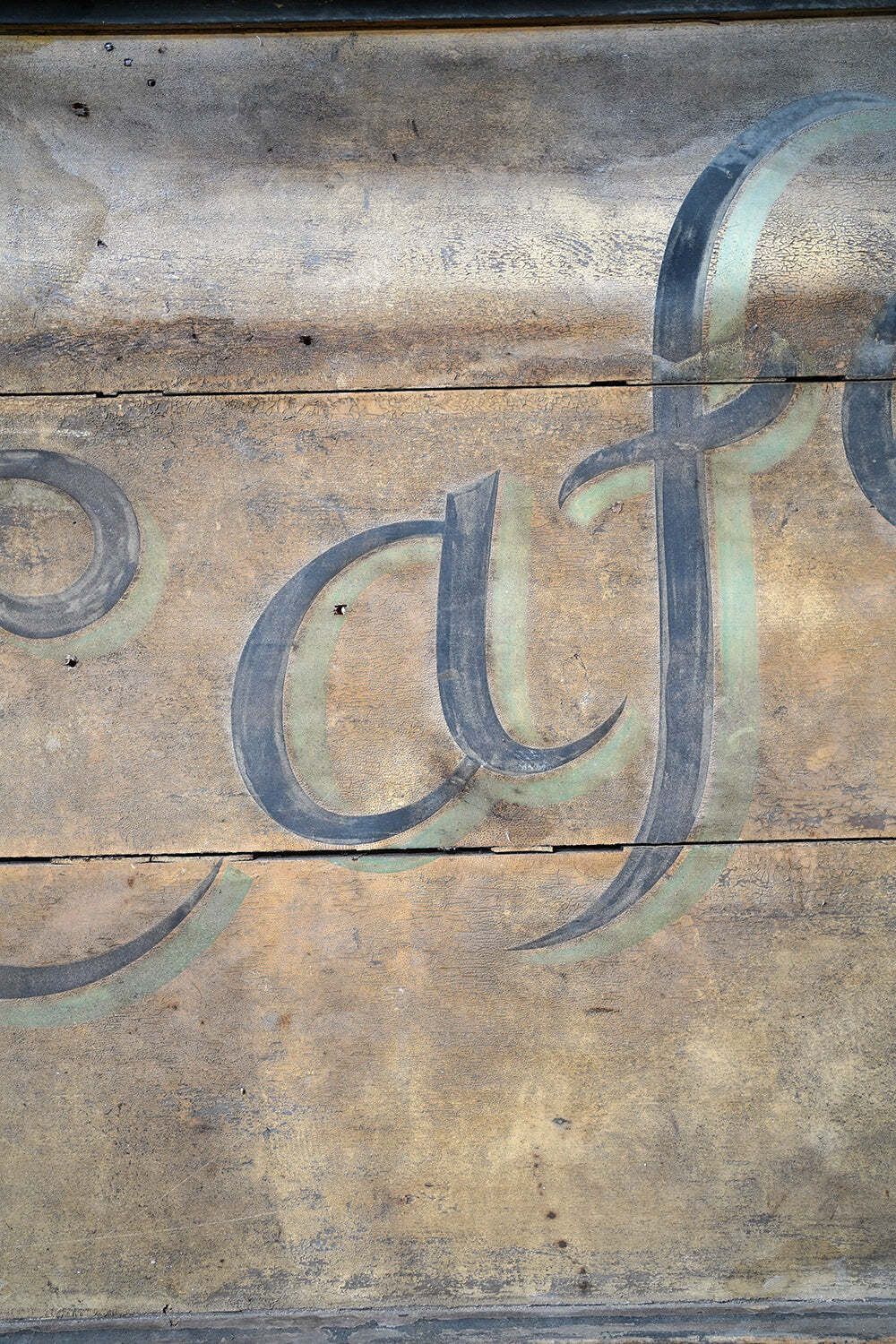 A Large Early 20thc Double Sided Sign Written Advertising Sign; 'Café’ C.1920 photo vinterior
